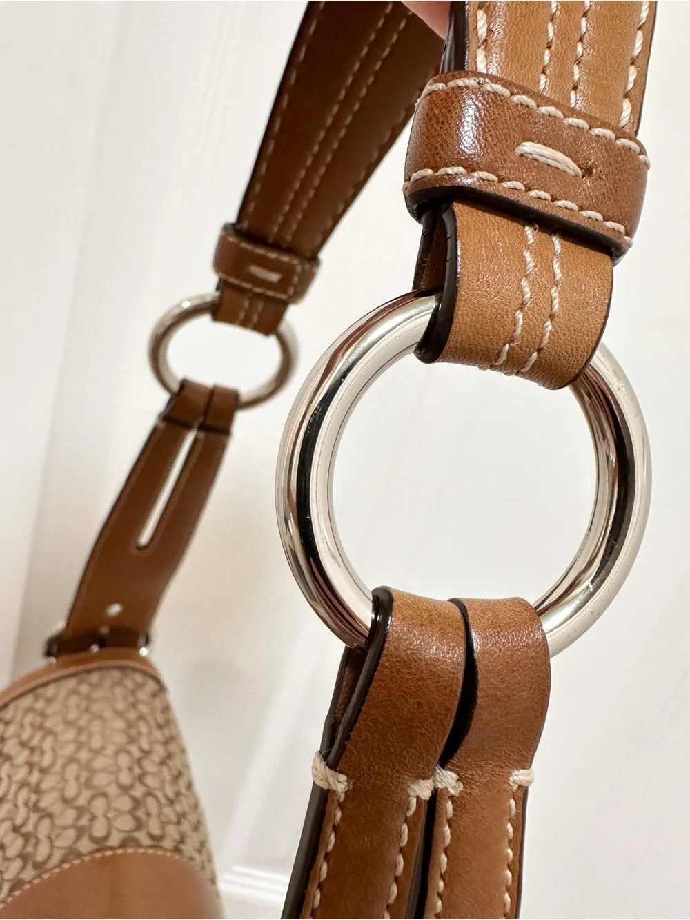 Coach Soho Buckle Flap Medium Shoulder Bag Mini Signature Jacquard Y2K